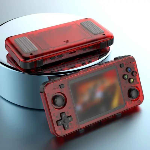 R36H Retro Game Console 128G  Handheld with 23 Emulators, Linux System, 3.5-inch IPS Screen, 640×480 Resolution, USB Charging, Ultra-Long Battery Life, Perfect Gift for Friends.RED