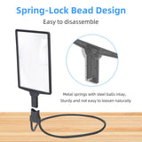 LED 5X Magnifying Glass with Light, Type-C Charging with Three Brightness Levels, Full Frame Protection with Extra-Long Gooseneck – A Great Helper for Seniors' Reading and Handcraft Repairs./black