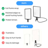 LED 5X Magnifying Glass with Light, Type-C Charging with Three Brightness Levels, Full Frame Protection with Extra-Long Gooseneck – A Great Helper for Seniors' Reading and Handcraft Repairs./black