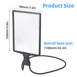 LED 5X Magnifying Glass with Light, Type-C Charging with Three Brightness Levels, Full Frame Protection with Extra-Long Gooseneck – A Great Helper for Seniors' Reading and Handcraft Repairs./black