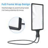 LED 5X Magnifying Glass with Light, Type-C Charging with Three Brightness Levels, Full Frame Protection with Extra-Long Gooseneck – A Great Helper for Seniors' Reading and Handcraft Repairs./GREY