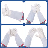 Thermal Leather Freezer Work Gloves – Thinsulate Lined, Kevlar Reinforced Cold Store & Outdoor Winter Safety Gloves(40CM/15.75IN)