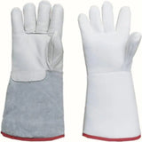 Thermal Leather Freezer Work Gloves – Thinsulate Lined, Kevlar Reinforced Cold Store & Outdoor Winter Safety Gloves(40CM/15.75IN)