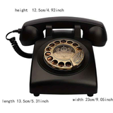 Light Luxury Retro European Telephone: Royal court-style design, eco-friendly ABS material, free from digital distractions, perfect for home and office, returning to pure communication.black