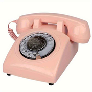 Light Luxury Retro European Telephone: Royal court-style design, eco-friendly ABS material, free from digital distractions, perfect for home and office, returning to pure communication.PINK