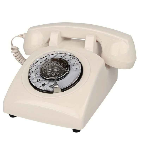 Light Luxury Retro European Telephone: Royal court-style design, eco-friendly ABS material, free from digital distractions, perfect for home and office, returning to pure communication.beige
