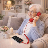 Retro mobile phone handset: Type-C plug-and-play, compatible with iPhone and Android, anti-radiation for ear protection, HD calls, a vintage desktop essential.WHITE
