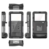 15m Waterproof Phone Case for Diving & Surfing - 1 Hour Underwater Shooting, Dual Seal, Zinc Alloy Buckle, Fits iPhone Samsung Xiaomi up to 6.9 Inch(black+black)
