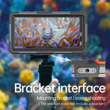 15m Waterproof Phone Case for Diving & Surfing - 1 Hour Underwater Shooting, Dual Seal, Zinc Alloy Buckle, Fits iPhone Samsung Xiaomi up to 6.9 Inch(BLACK+BLUE)