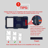 15m Waterproof Phone Case for Diving & Surfing - 1 Hour Underwater Shooting, Dual Seal, Zinc Alloy Buckle, Fits iPhone Samsung Xiaomi up to 6.9 Inch(black+orange)