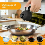 Dark Glass Light-Blocking Oil Dispenser, Dual-Use Press Spray & Pour, Kitchen Oil Control & Freshness.BLACK