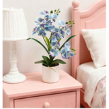 Artificial Moth Orchid Potted Plant, Bringing Natural Vitality into Your Home; Flowers Never Wilt, Staying Evergreen All Year Round./BLUE