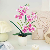 Artificial Moth Orchid Potted Plant, Bringing Natural Vitality into Your Home; Flowers Never Wilt, Staying Evergreen All Year Round./Purple heart