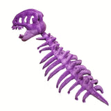 Dinosaur Spine Skeleton Plush Hat – 1-Meter 3D Design, Soft & Comfortable, Party Fun Photo-Ready Prop. (Purple)