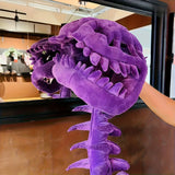 Dinosaur Spine Skeleton Plush Hat – 1-Meter 3D Design, Soft & Comfortable, Party Fun Photo-Ready Prop. (GREY)