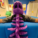 Dinosaur Spine Skeleton Plush Hat – 1-Meter 3D Design, Soft & Comfortable, Party Fun Photo-Ready Prop. (GREY)