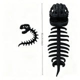 Dinosaur Spine Skeleton Plush Hat – 1-Meter 3D Design, Soft & Comfortable, Party Fun Photo-Ready Prop. (GREY)