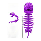 Dinosaur Spine Skeleton Plush Hat – 1-Meter 3D Design, Soft & Comfortable, Party Fun Photo-Ready Prop. (BLACK)