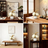 Light luxury simulated peony potted plant, handcrafted petals realistic and full, pumpkin planter round and versatile, no maintenance ready to display upon opening, brightens up new Chinese-style home spaces.(wine red)