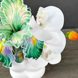 Simulated iris potted plant, floral artistry vibrant and colorful, pumpkin planter round and versatile, no maintenance ready to display upon opening, brightens up new Chinese-style and light luxury home spaces.(GREEN) In Australia - Darrahopens