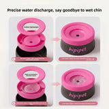 Pet Essential | Splash-Proof Non-Wet Mouth Water Bowl, Dogs and Cats Drink Freely and More Hygienically（Blackberry rose powder 600ML)