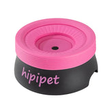 Pet Essential | Splash-Proof Non-Wet Mouth Water Bowl, Dogs and Cats Drink Freely and More Hygienically(Milk white peach powder ✪1200ML)