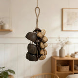 Handmade nutshell wind chime, nutshells rustling in the wind, bringing a touch of mountain forest atmosphere to your home.