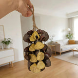 Handmade nutshell wind chime, nutshells rustling in the wind, bringing a touch of mountain forest atmosphere to your home.