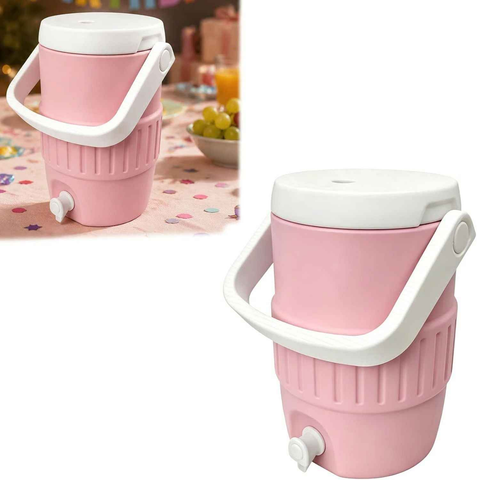Can-style insulated drink holder, mini can cooling cup, portable double-layer lightweight travel camping outdoor insulating sleeve for soda, beer and other beverages.(pink)