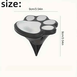 4PCS Dog Paw Solar Ground Light: Realistic paw print design, solar powered, auto on at night. Add warmth and charm to your garden pathway./Warm light