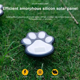 4PCS Dog Paw Solar Ground Light: Realistic paw print design, solar powered, auto on at night. Add warmth and charm to your garden pathway./Warm light