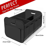 1 Car Trunk Organizer, Automotive Storage, Reinforced Handle, Foldable Multi-Compartment Car Organizer, 600D Oxford Fabric, Suitable for Any Car, SUV, Minivan, Vehicle Storage.GREEN