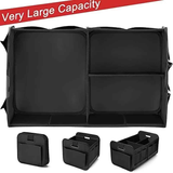 1 Car Trunk Organizer, Automotive Storage, Reinforced Handle, Foldable Multi-Compartment Car Organizer, 600D Oxford Fabric, Suitable for Any Car, SUV, Minivan, Vehicle Storage.GREEN