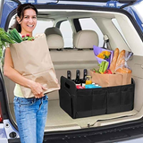 1 Car Trunk Organizer, Automotive Storage, Reinforced Handle, Foldable Multi-Compartment Car Organizer, 600D Oxford Fabric, Suitable for Any Car, SUV, Minivan, Vehicle Storage.GREEN