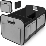 1 Car Trunk Organizer, Automotive Storage, Reinforced Handle, Foldable Multi-Compartment Car Organizer, 600D Oxford Fabric, Suitable for Any Car, SUV, Minivan, Vehicle Storage.GREEN