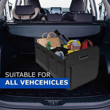 1 Car Trunk Organizer, Automotive Storage, Reinforced Handle, Foldable Multi-Compartment Car Organizer, 600D Oxford Fabric, Suitable for Any Car, SUV, Minivan, Vehicle Storage.BLUE
