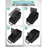Car Multi-Compartment Organizer: Non-Slip & Spacious, 4-Section Storage for a Tidy Interior