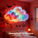 DIY Dreamy 3D Cloud Lamp, Bluetooth APP & Remote Control with Music Sync, USB Powered & Freely Shapable, Creative Parent-Child Interactive Atmosphere Light (Fantasy Color LED 800CM)
