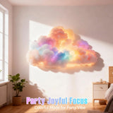 DIY Dreamy 3D Cloud Lamp, Bluetooth APP & Remote Control with Music Sync, USB Powered & Freely Shapable, Creative Parent-Child Interactive Atmosphere Light (Fantasy Color LED 800CM)