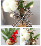 Red Berry Style 25cm Desktop Mini Christmas Tree, Christmas Window Decorative Potted Plant