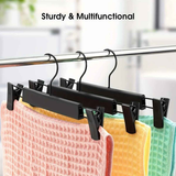 30-Pack Multi-Purpose Adjustable Pant Hangers: Thickened Non-Slip Clips, 360° Rotating Hook, Adjustable Width, Suitable for Organizing and Drying Various Clothes, Towels, and More.