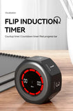 Flip to Start Timing, Efficiency Tool! 7 Presets + Visualized Progress, Gravity Sensor Timer, Universal for Study/Kitchen/Fitness/Baking（BLACK)