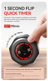 Flip to Start Timing, Efficiency Tool! 7 Presets + Visualized Progress, Gravity Sensor Timer, Universal for Study/Kitchen/Fitness/Baking（BLACK)