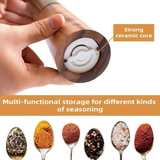 Salt and Pepper Grinder Set with Wooden Base Stainless Steel Manual Salt and Pepper Mills Adjustable Coarseness for Kitchen BBQ Picnic.golden