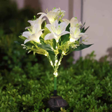 Seven Branch Solar Lily Light: Charges during the day, glows at night. Seven lilies bloom together, soft light flows like water through your garden./white In Australia - Darrahopens