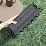 Folding Camping Stool with Hook 660g Lightweight Oxford Cloth Collapsible Seat for Fishing Picnic Hiking & Waiting(black)