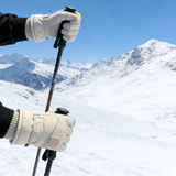 Women's Winter Thick Warm Gloves｜Windproof, Anti-Slip, Touchscreen, Suitable for Skiing, Cycling, and Electric Scooters(BLACK)