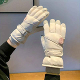 Women's Winter Thick Warm Gloves｜Windproof, Anti-Slip, Touchscreen, Suitable for Skiing, Cycling, and Electric Scooters(BLACK)