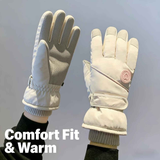 Women's Winter Thick Warm Gloves｜Windproof, Anti-Slip, Touchscreen, Suitable for Skiing, Cycling, and Electric Scooters(BLACK)