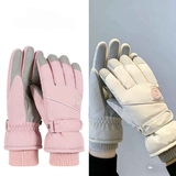 Women's Winter Thick Warm Gloves｜Windproof, Anti-Slip, Touchscreen, Suitable for Skiing, Cycling, and Electric Scooters(BLACK)